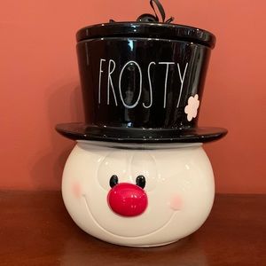 Rae Dunn Frosty the Snowman cookie jar / canister